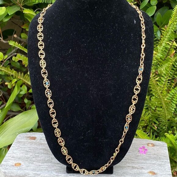 Gas Bijoux Alegria Long Chain Necklace with Semi Precious Stones. EUC - Picture 4 of 8